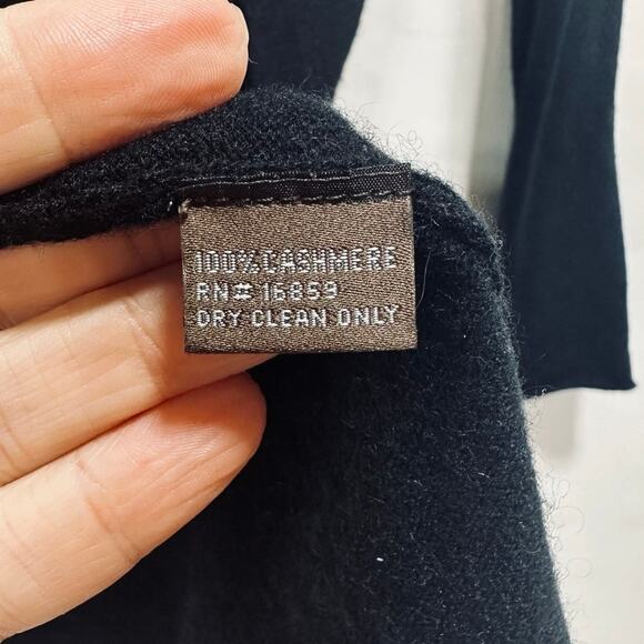 J. McLaughlin 100% Cashmere Long Open Front Duster Cardigan in Black Size XS - Picture 5 of 5